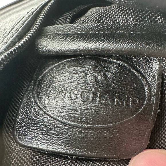 Longchamp Black Leather Le Foulonné Backpack Bag - Picture 6 of 11